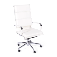 Task Italian Leather Office Chair with High Back | Elegant Design