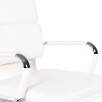 Włoskie skórzane krzesło biurowe z wysokim oparciem | Elegancki design