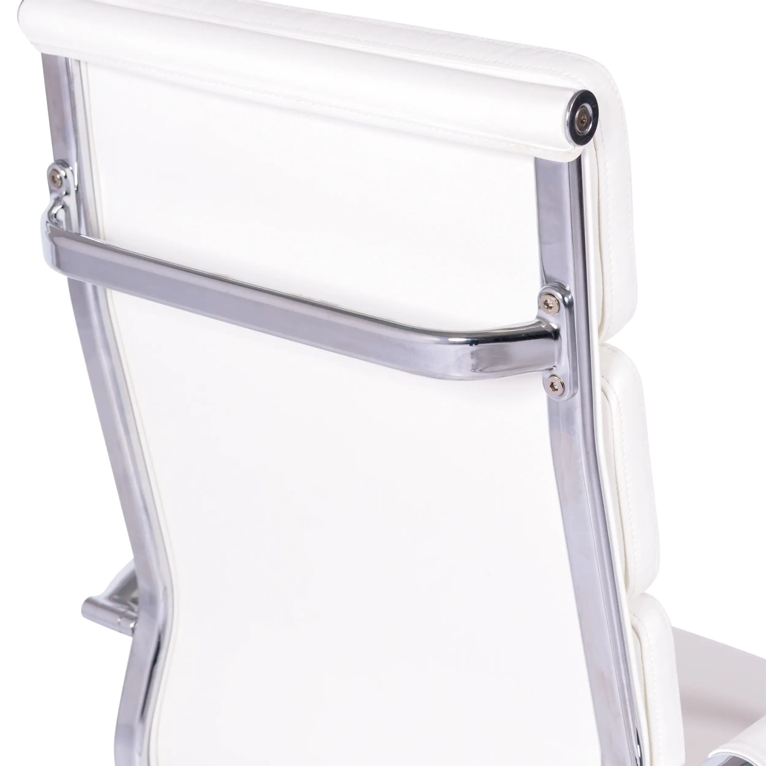 Chaise de bureau en cuir italien avec dossier haut - Design élégant