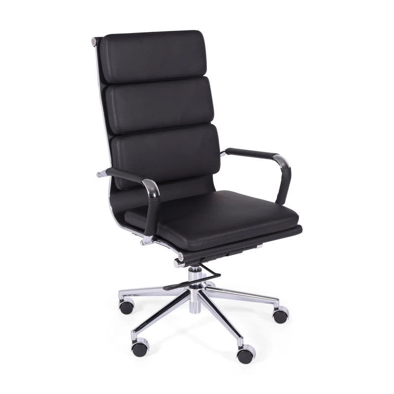 Task Kontorsstol i italienskt läder med hög rygg och elegant design