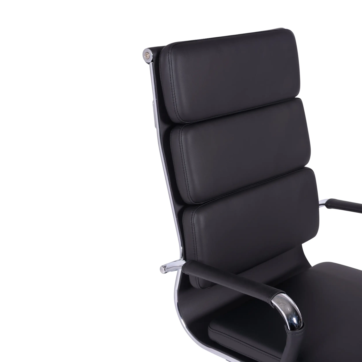 Sedia da ufficio in pelle italiana Task con schienale alto e design elegante
