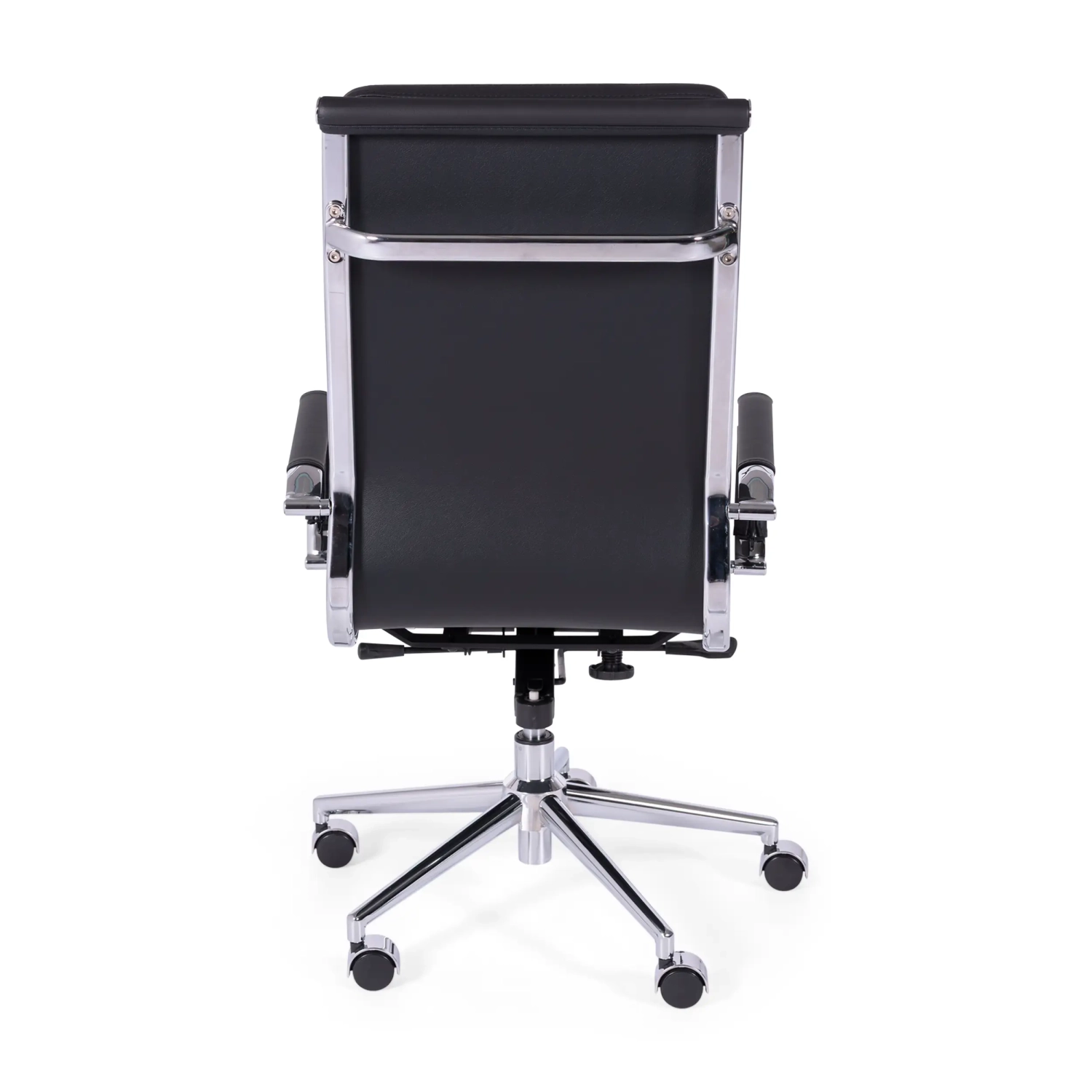 Sedia da ufficio in pelle italiana Task con schienale alto e design elegante