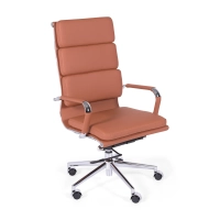 Task Italian Leather Office Chair with High Back | Elegant Design