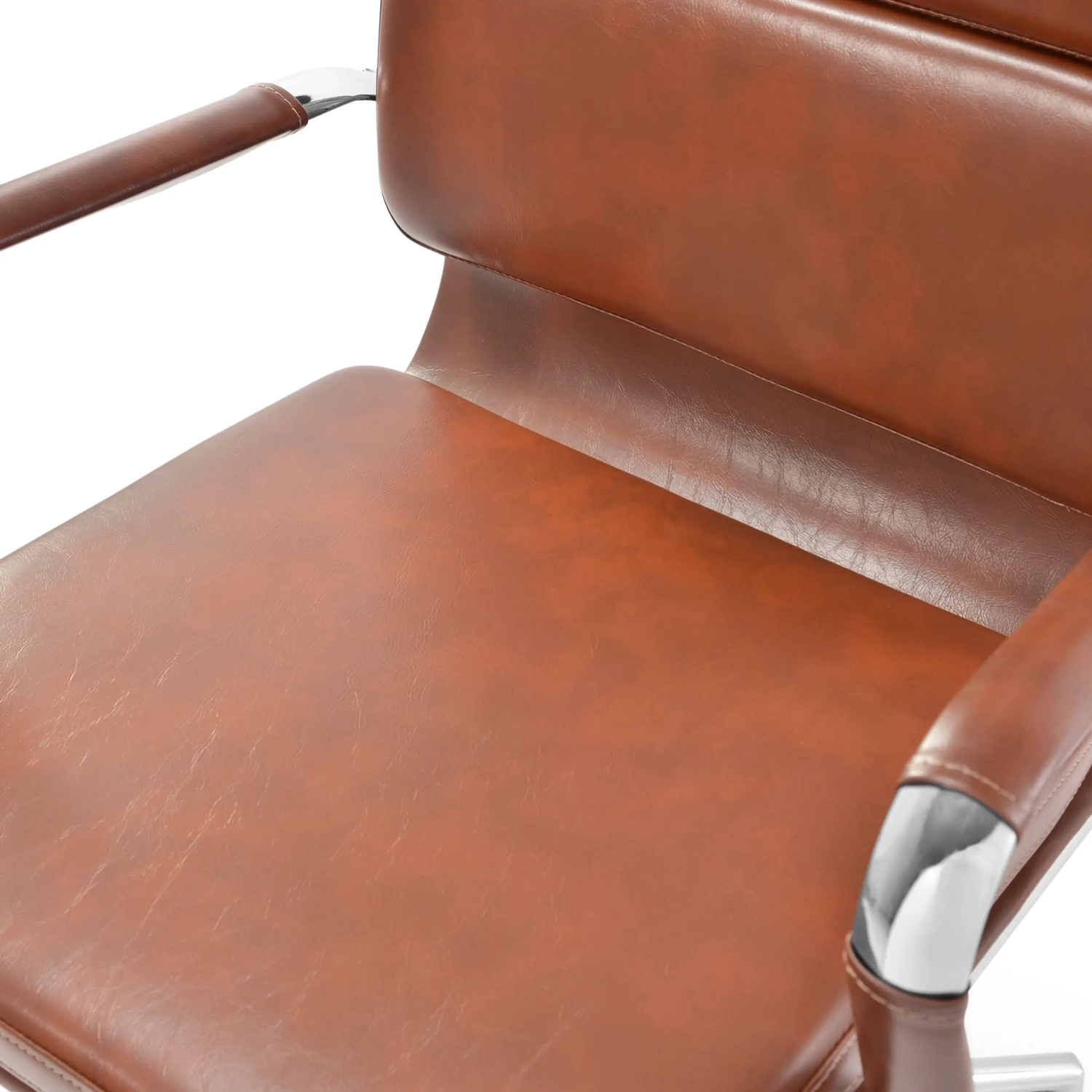 Task Kontorsstol i italienskt läder med hög rygg och elegant design