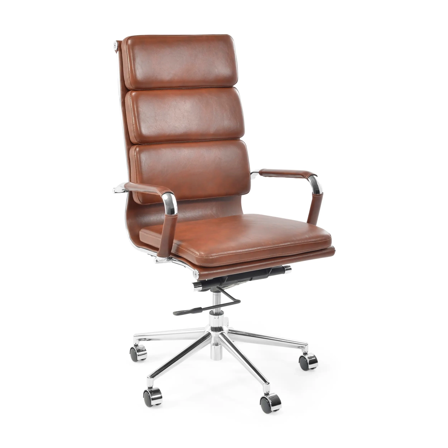 Silla de oficina Task de cuero italiano con respaldo alto | Diseño elegante