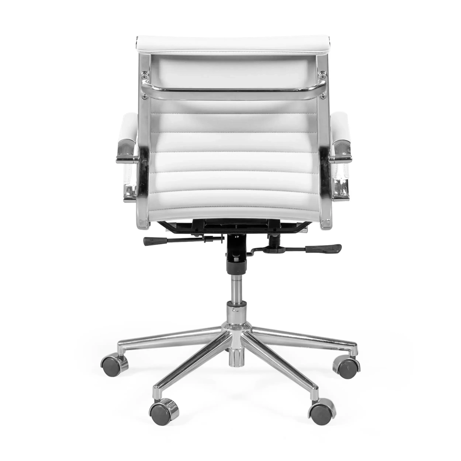 Chaise de bureau en cuir italien à dossier bas Task | Style & Comfort