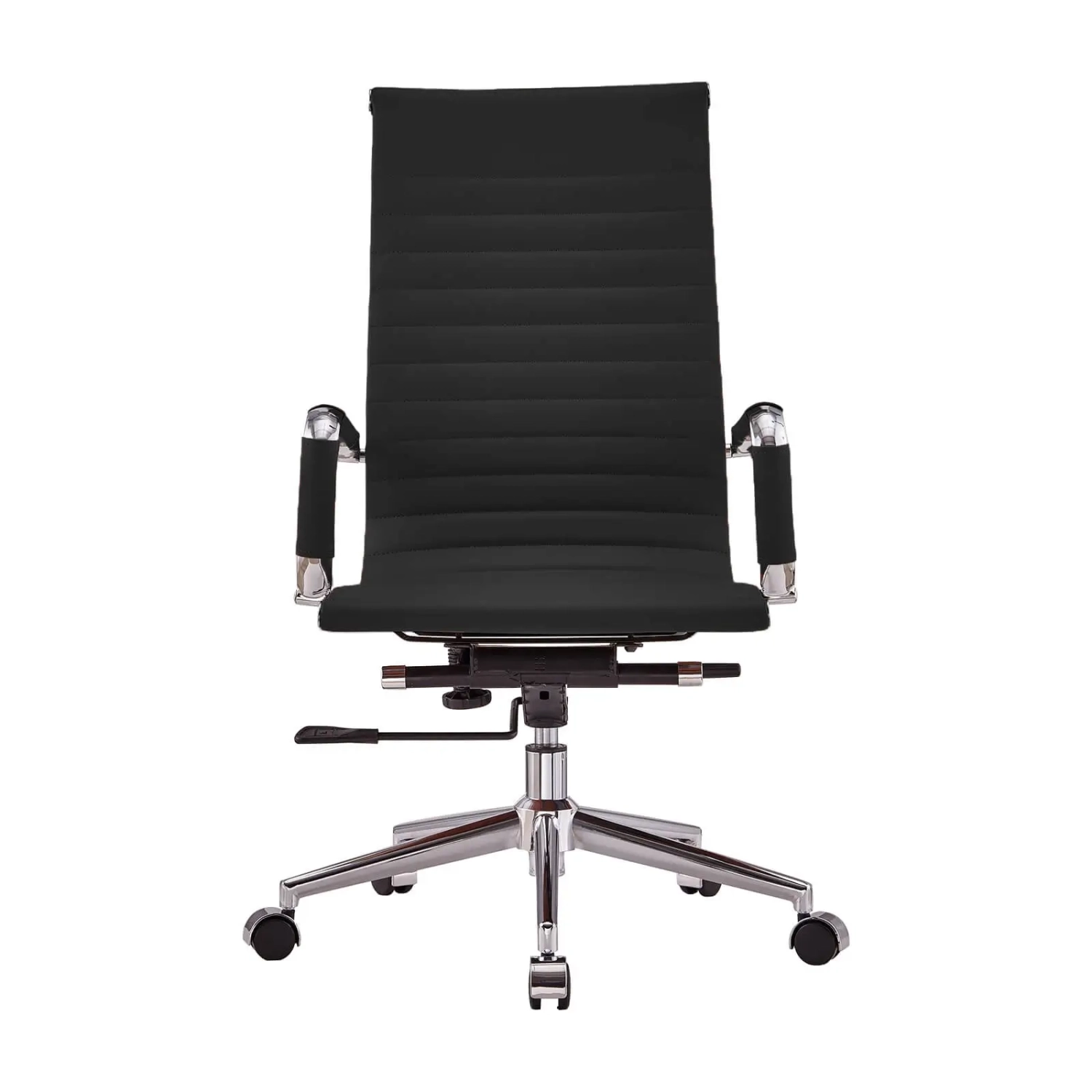 Chaise de bureau en cuir italien à dossier haut - Ergonomie et style professionnel