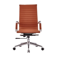 Silla de oficina Task de cuero italiano con respaldo alto | Ergonomía y estilo profesional