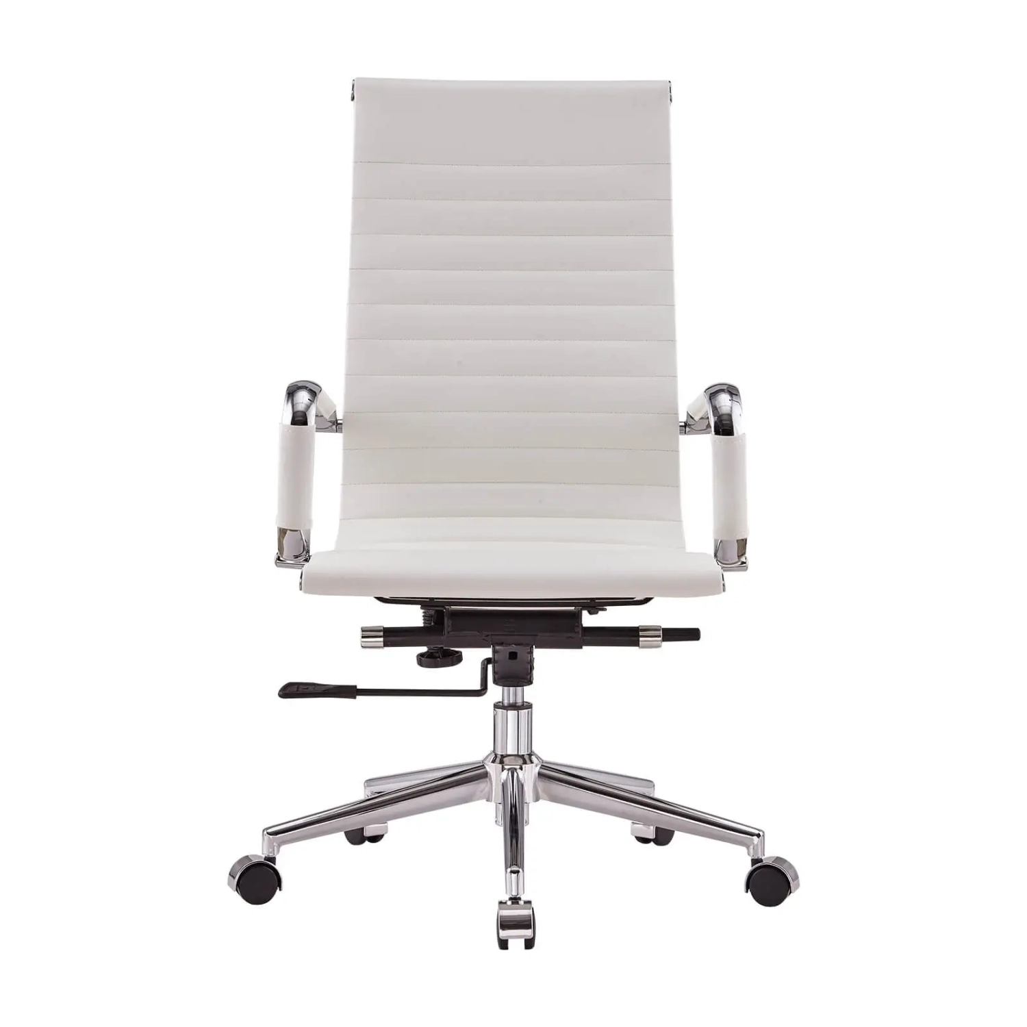 Silla de oficina Task de cuero italiano con respaldo alto | Ergonomía y estilo profesional