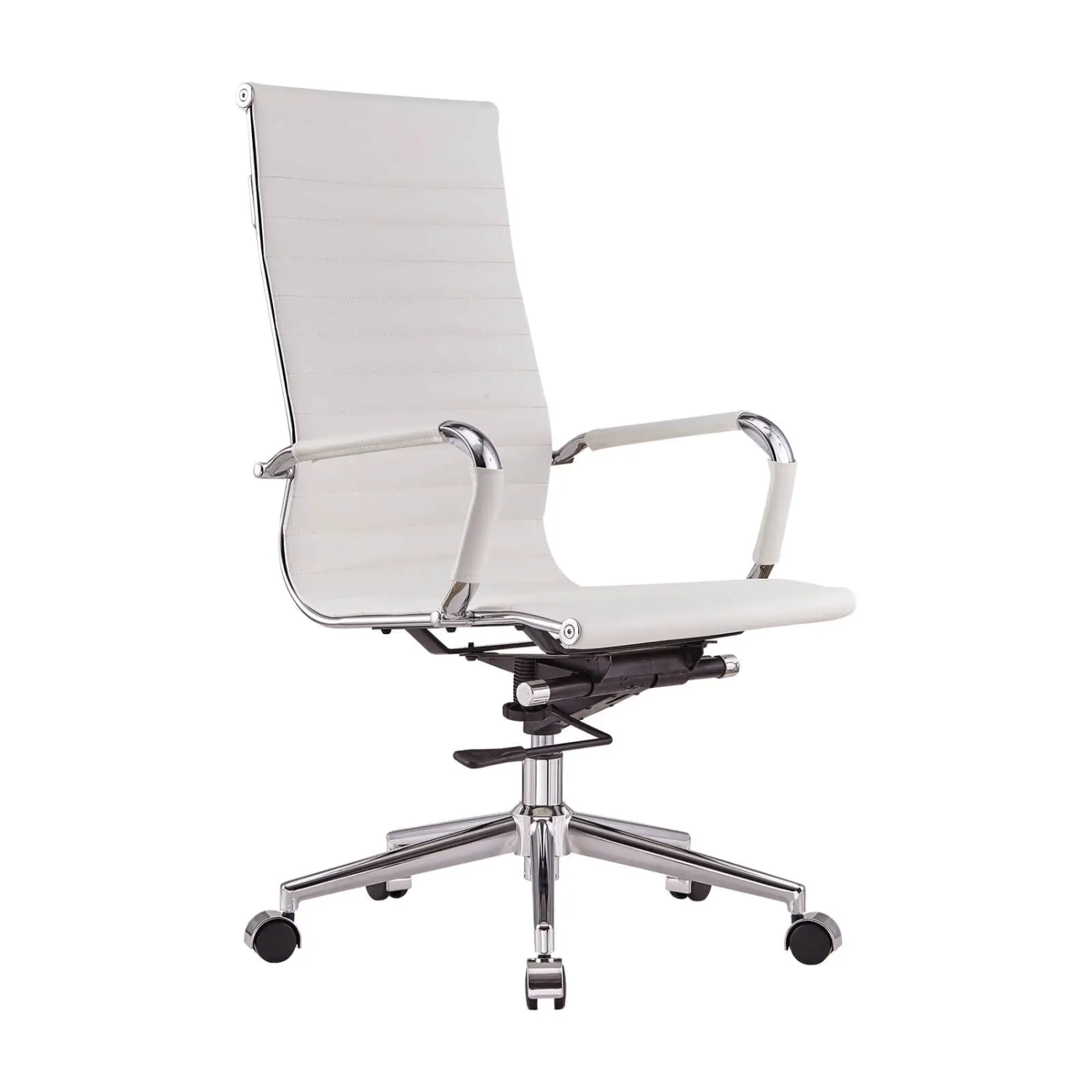 Sedia da ufficio Task con schienale alto in pelle italiana | Ergonomia e stile professionale