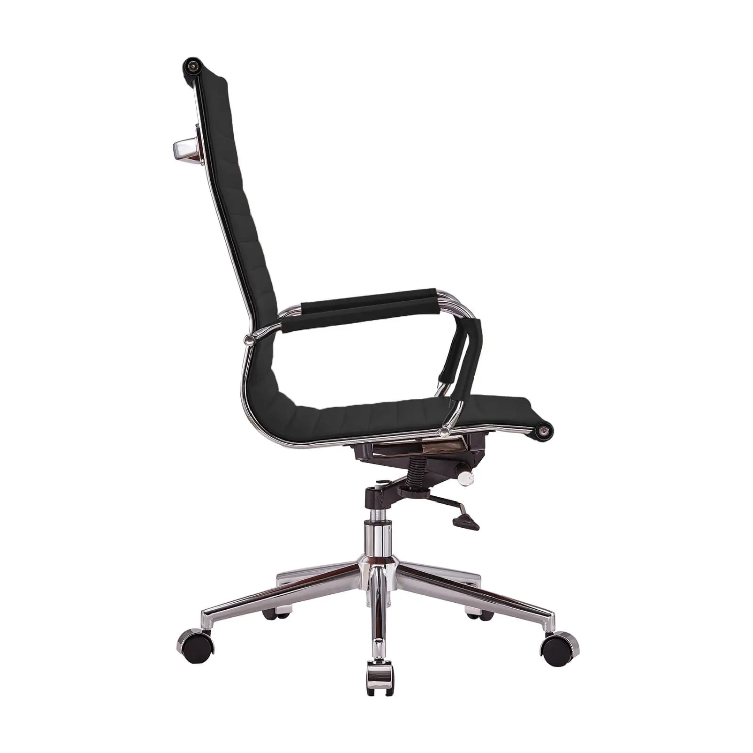 Chaise de bureau en cuir italien à dossier haut - Ergonomie et style professionnel