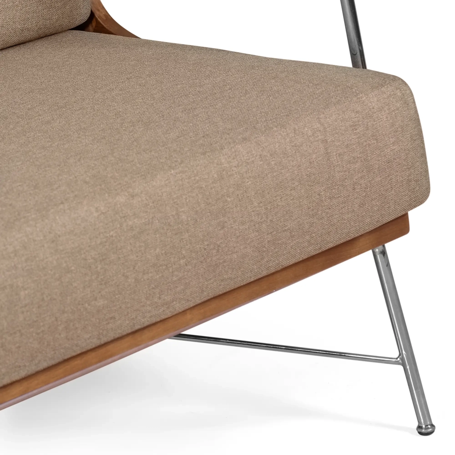 Sofá Industrial Daneu tapizado en algodón-Sofas de Madera-Mueble Design