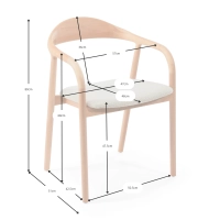 Jídelní židle Warsow Nordic z přírodního dřeva | Elegantní a pohodlný design