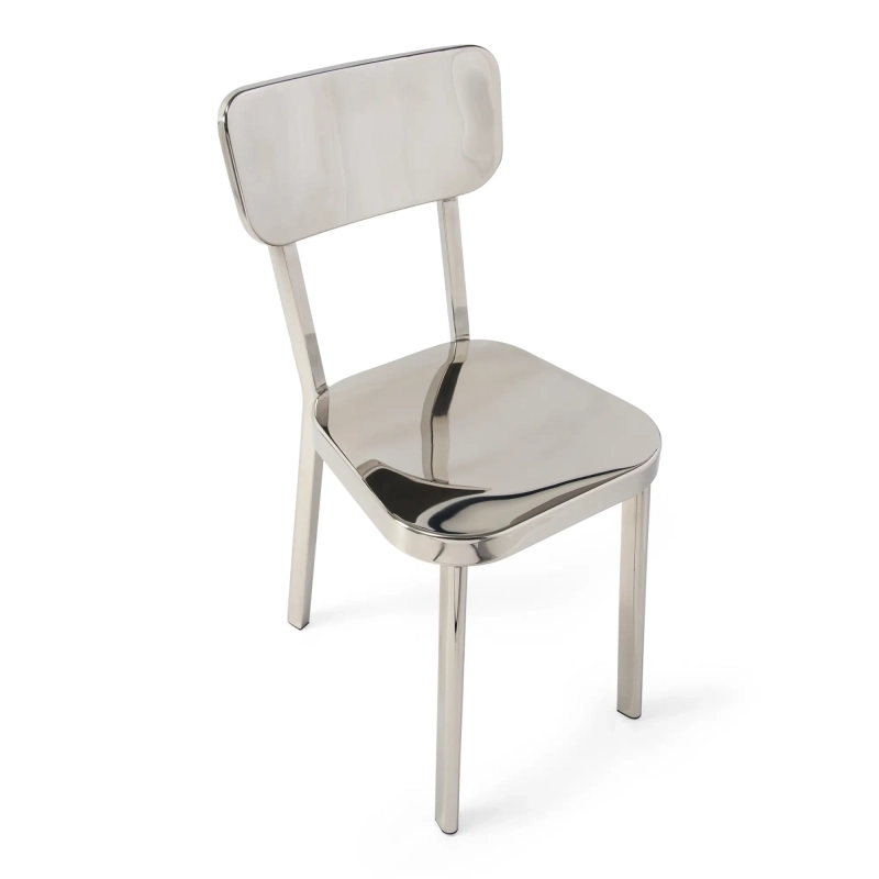 Židle Delawere z nerezové oceli : Elegantní průmyslový design