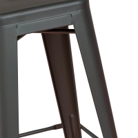 Bistro sgabello industriale Matt 76CM bianco - Sgabelli e sedie industriali