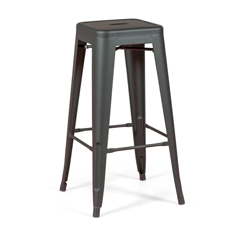 Bistro industriehocker Matt 76CM weiß - Industriehocker und Stühle