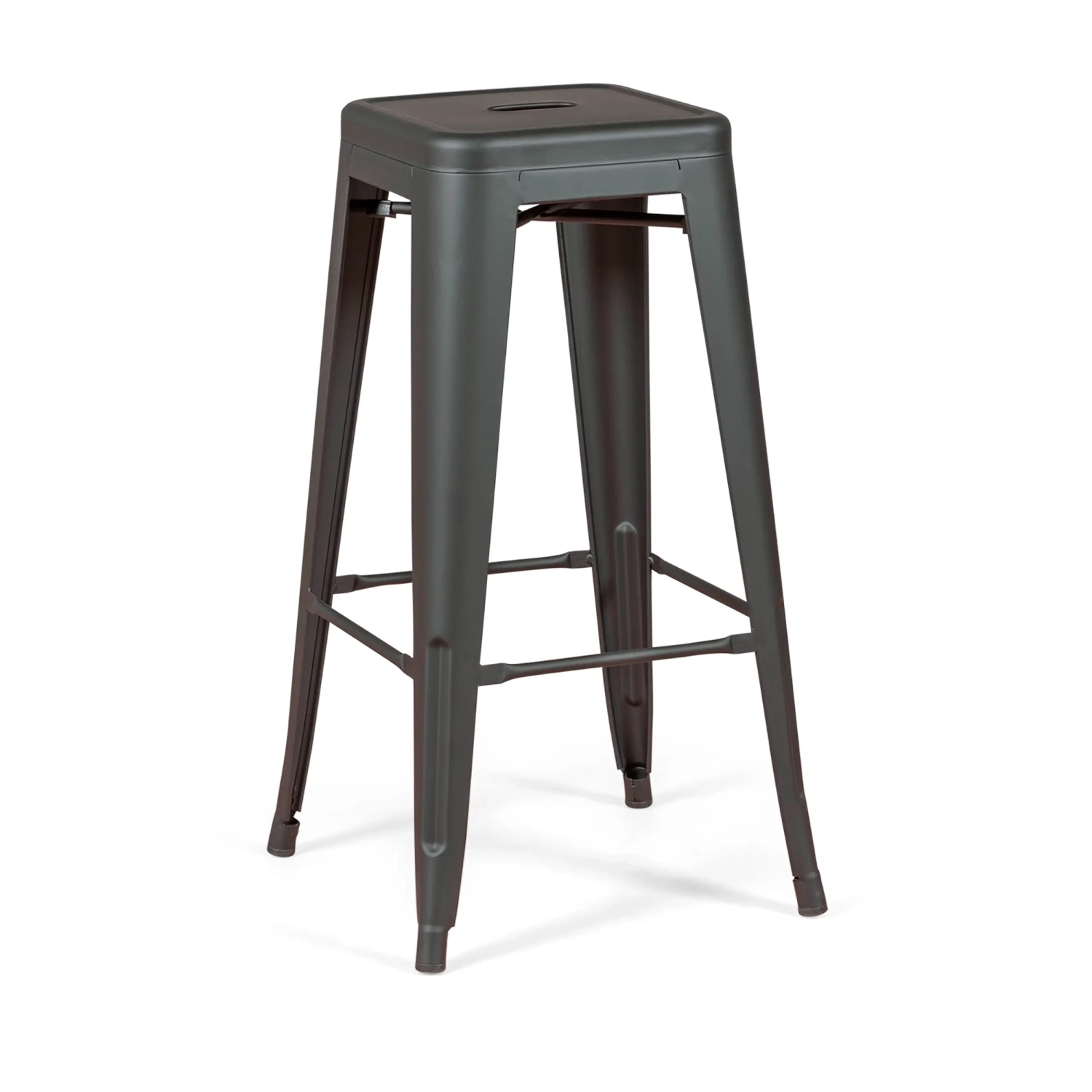 Bistro taboret industrialny Matt 76CM biały - Taborety i krzesła industrialne