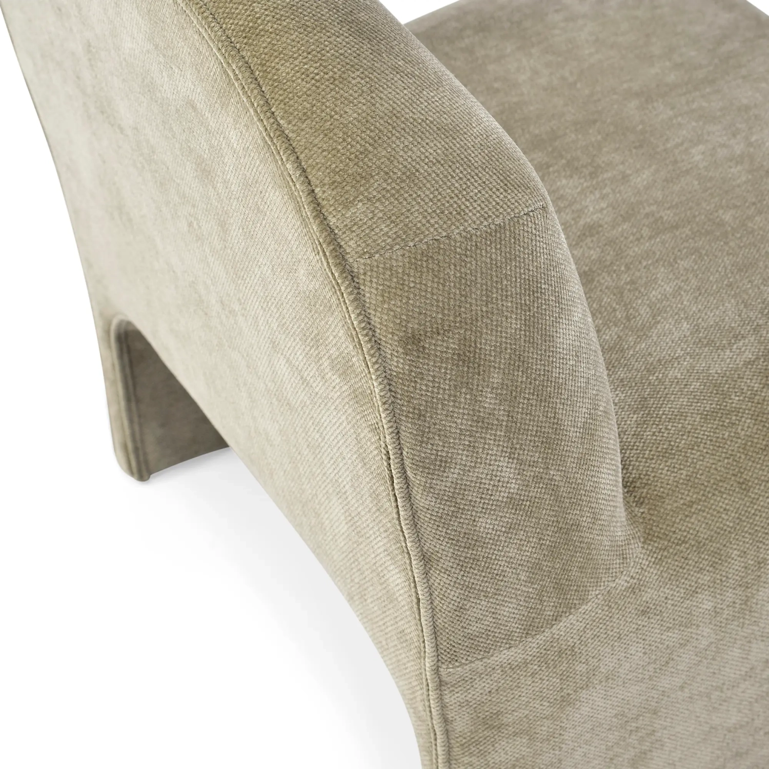 Cadeirão de design estofado Basel, estilo minimalista e confortável