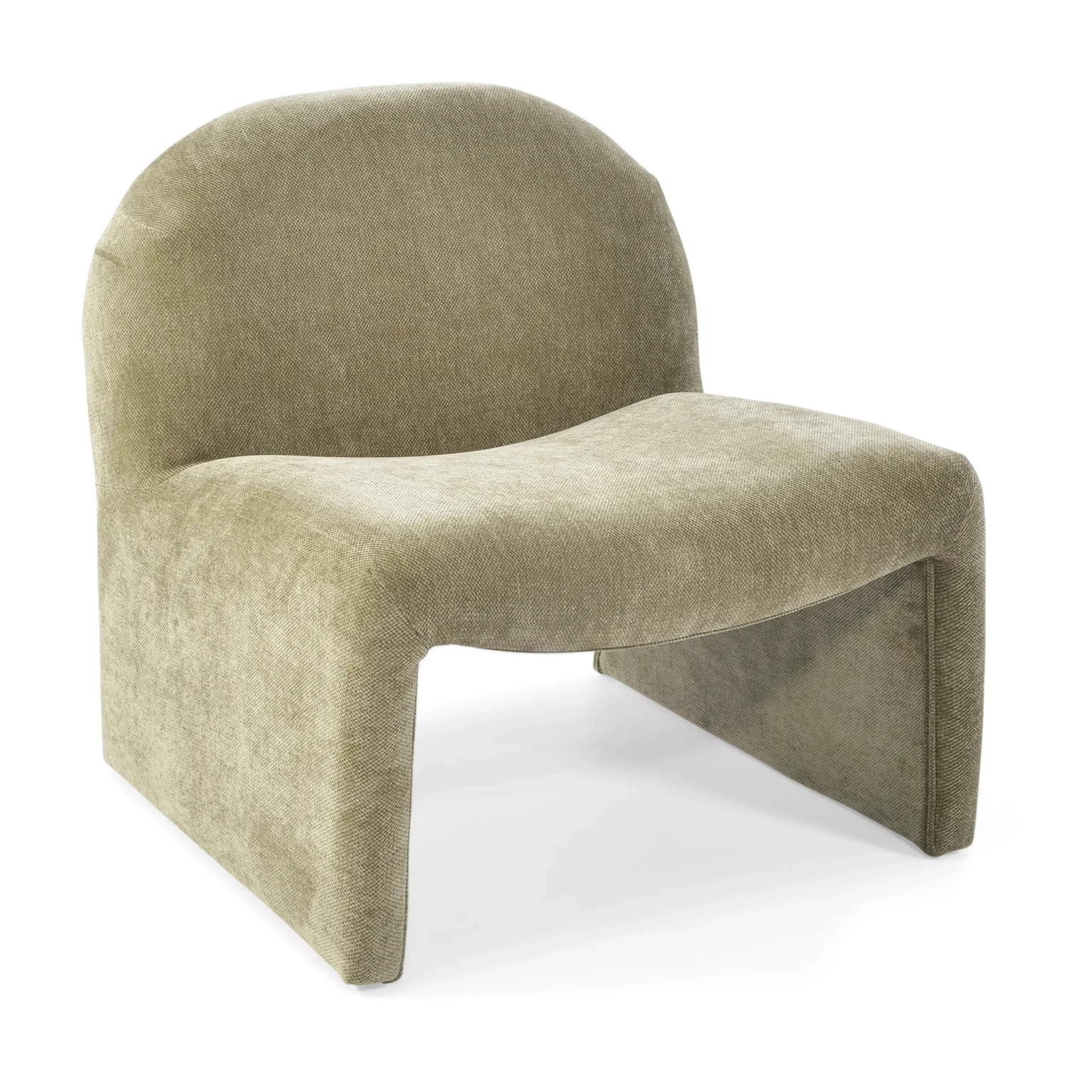Cadeirão de design estofado Basel, estilo minimalista e confortável