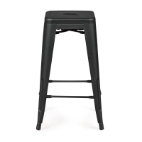 Taburete industrial Bistro 66 cm | Acero apilable brillante o mate