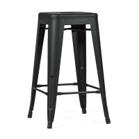 Stołek przemysłowy Bistro 66 cm | Stalowy, błyszczący lub matowy, do układania w stosy