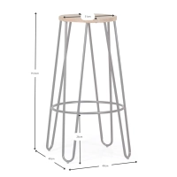 Tabouret Lisbon Industrial - Le bar et l'hospitalité avec style et force