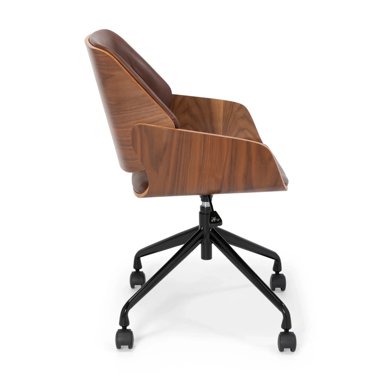 Silla de oficina Cleveland Retro de imitación de cuero | Diseño vintage ajustable