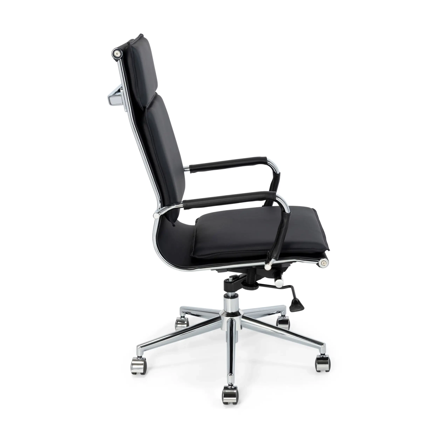Studio kontorsstol med hög rygg | Ergonomisk kontorsstol i konstläder