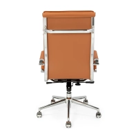 Studio kontorsstol med hög rygg | Ergonomisk kontorsstol i konstläder