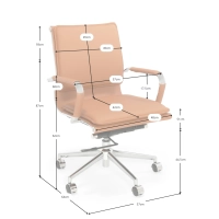 Studio kontorsstol med låg rygg | Ergonomisk modern design