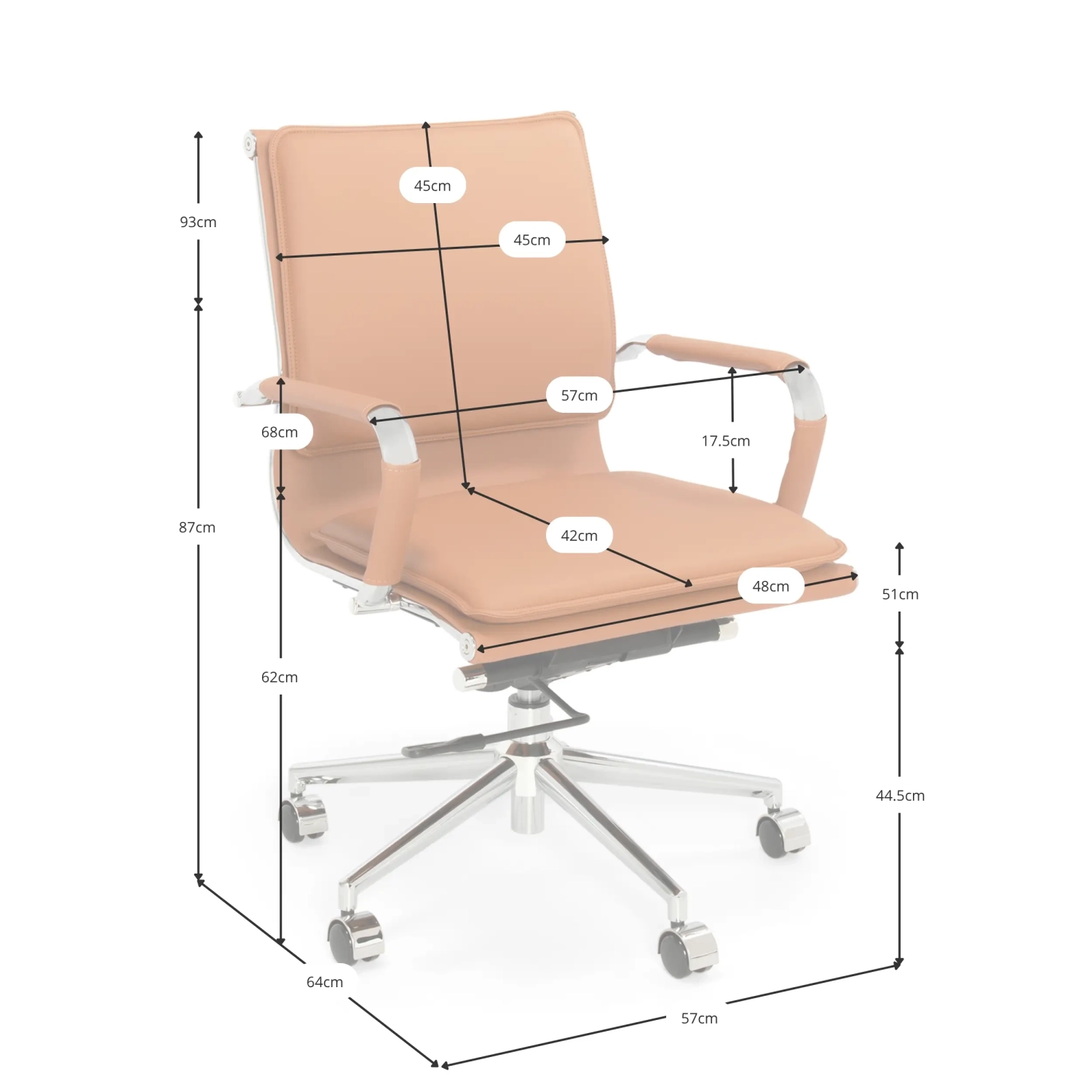 Studio Low Back Office Chair | Ergonomic Modern Design