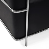 Torino 3-Sitzer-Sofa aus italienischem Leder | Gestell aus Edelstahl
