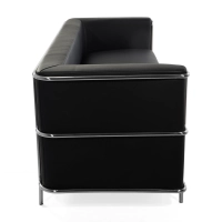 Torino 3-Sitzer-Sofa aus italienischem Leder | Gestell aus Edelstahl