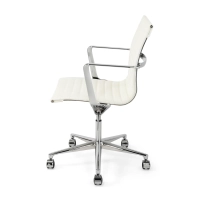 Fauteuil de bureau en cuir à dossier bas « Task Executive » | Fauteuil de bureau haut de gamme