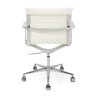 Silla de oficina de cuero con respaldo bajo Task Executive | Silla de oficina de gama alta