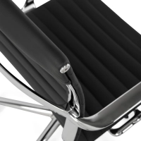 Silla de oficina de cuero con respaldo bajo Task Executive | Silla de oficina de gama alta
