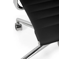 Silla de oficina de cuero con respaldo bajo Task Executive | Silla de oficina de gama alta