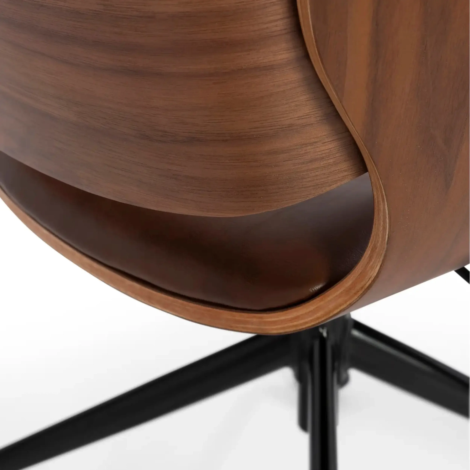 Cleveland Retro-Bürostuhl aus Kunstleder | Verstellbares Vintage-Design