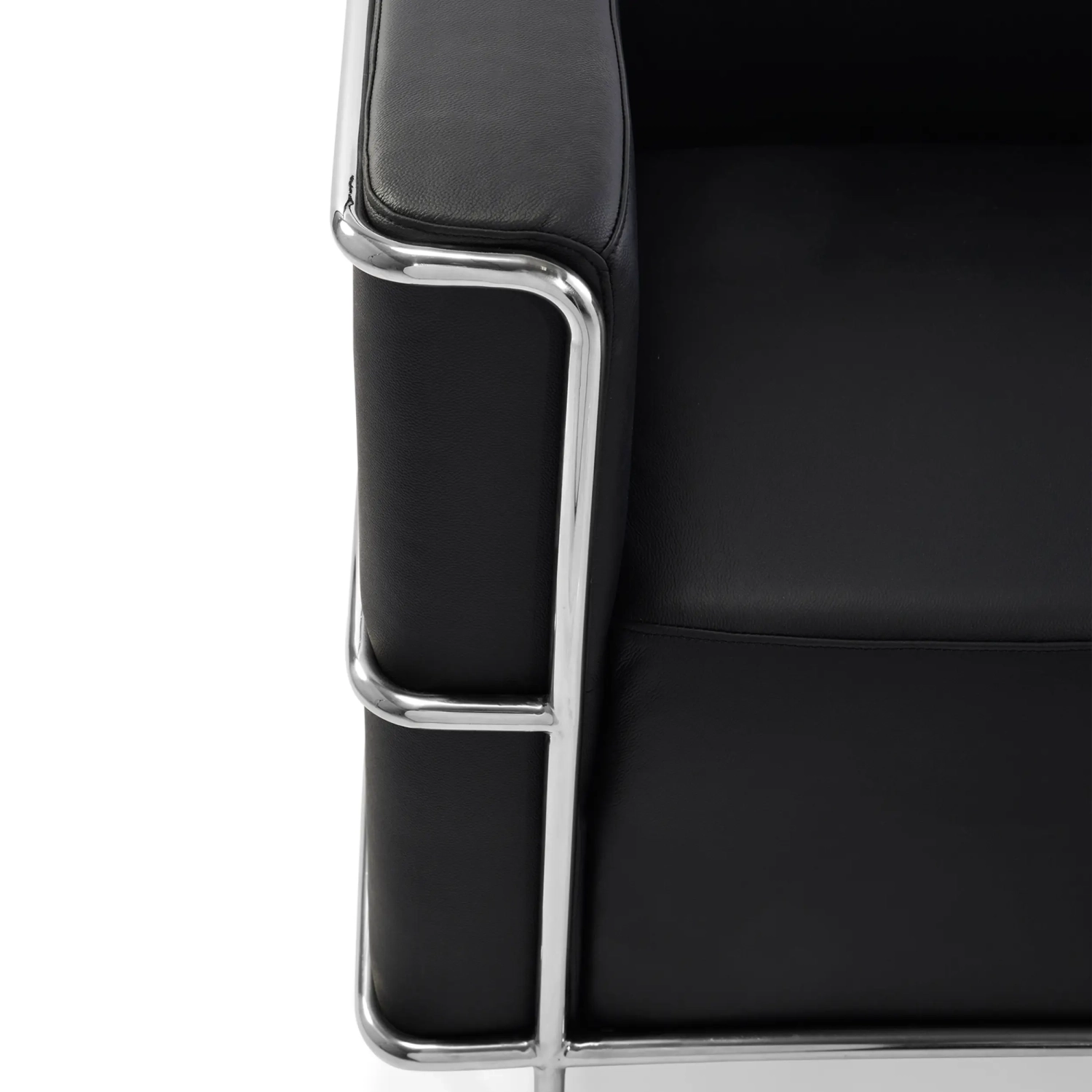 Torino 2-Seater Italian Leather Sofa | Stainless Steel Frame