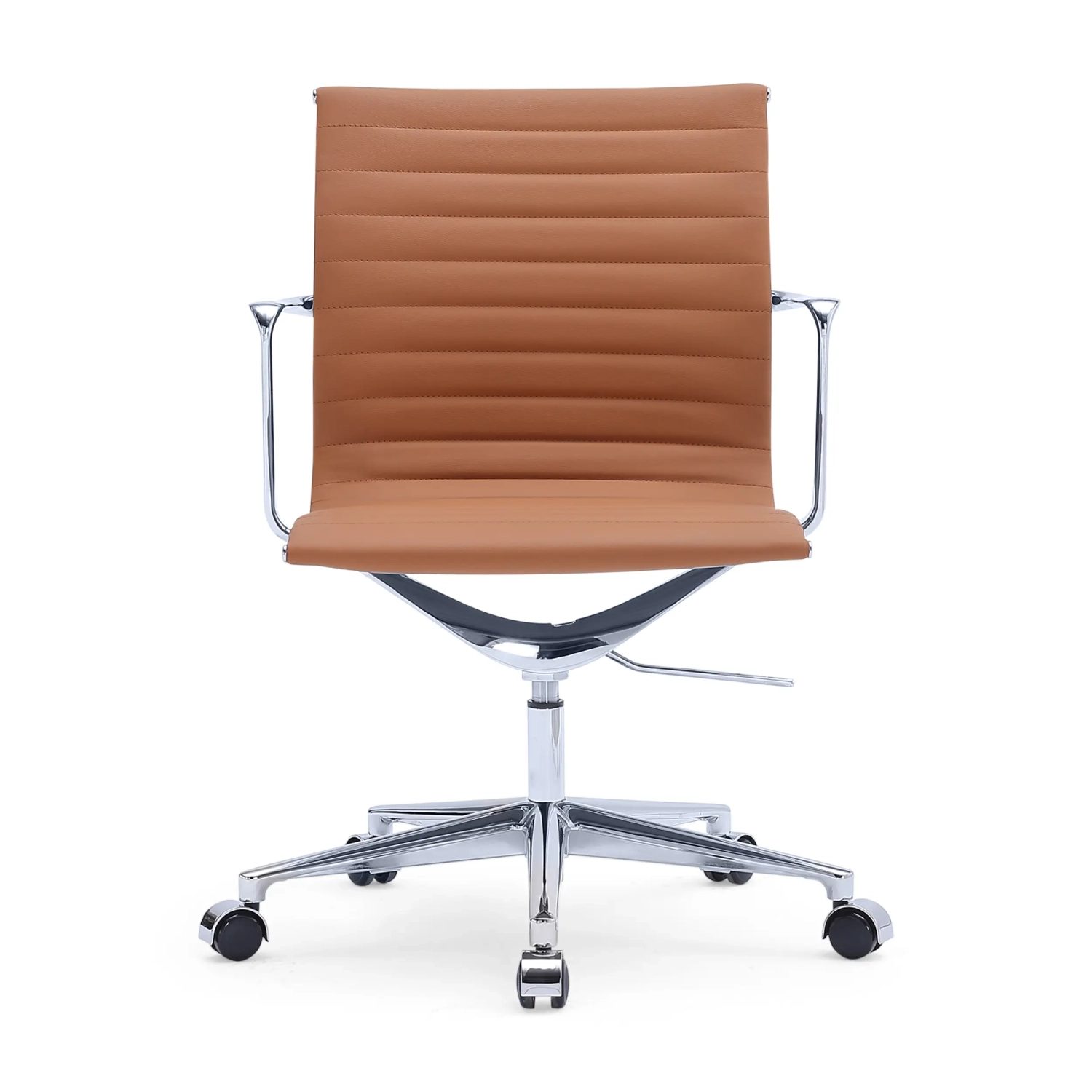 Silla de oficina de cuero con respaldo bajo Task Executive | Silla de oficina de gama alta