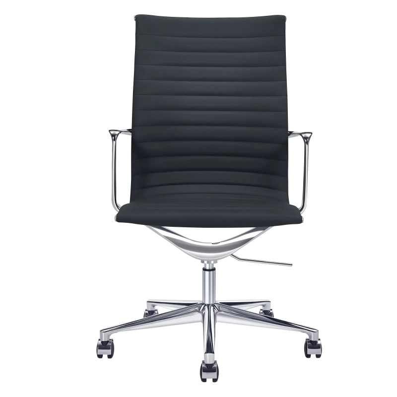 Kancelářská židle Task Executive s vysokým opěradlem a koženým čalouněním | Prémiová ergonomická kancelářská židle