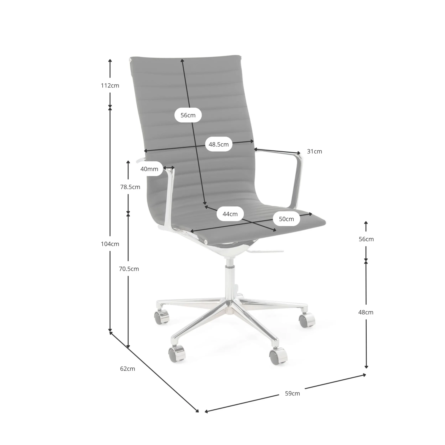 Task Executive High Back Leather Office Chair | Premium Ergonomic Office Chair