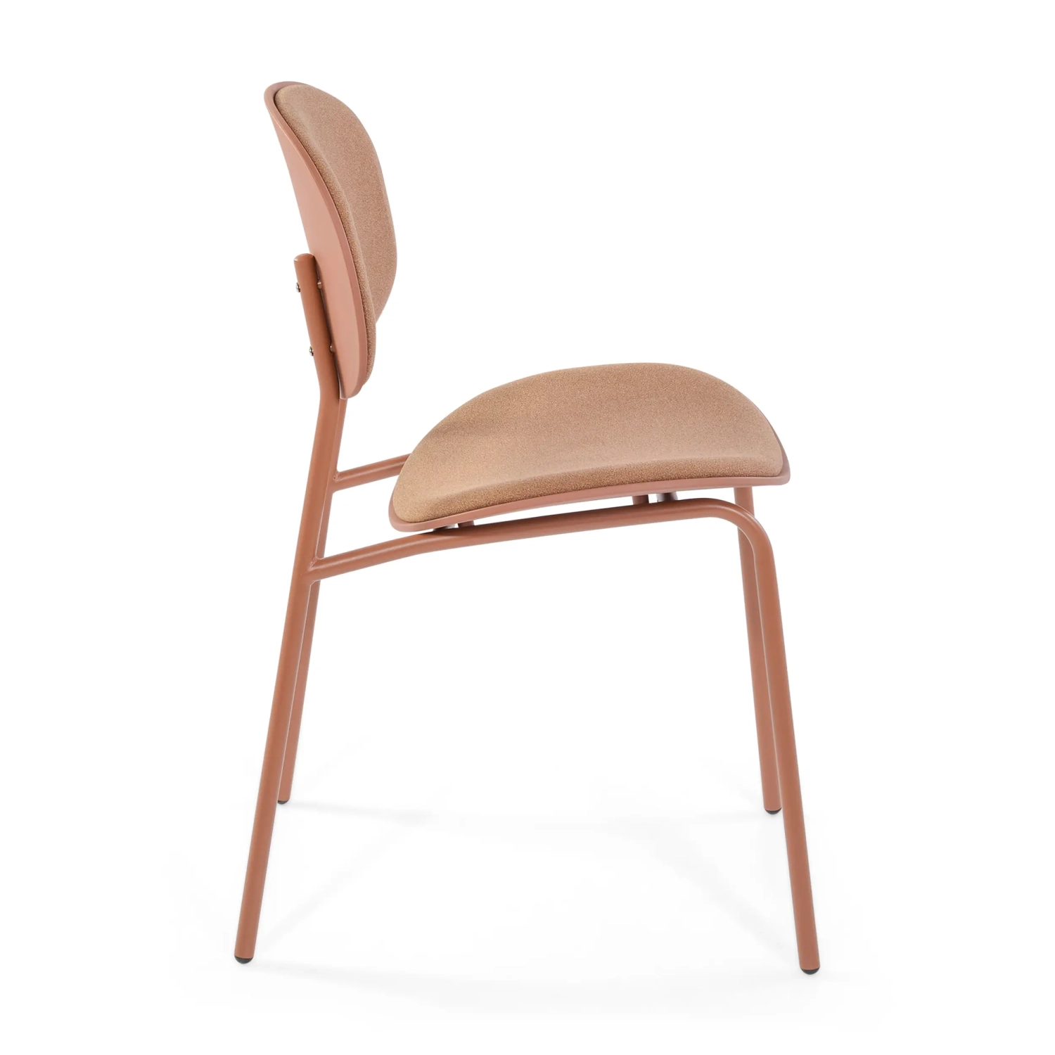 Silla de comedor ergonómica apilable Carlotta | Silla tapizada moderna