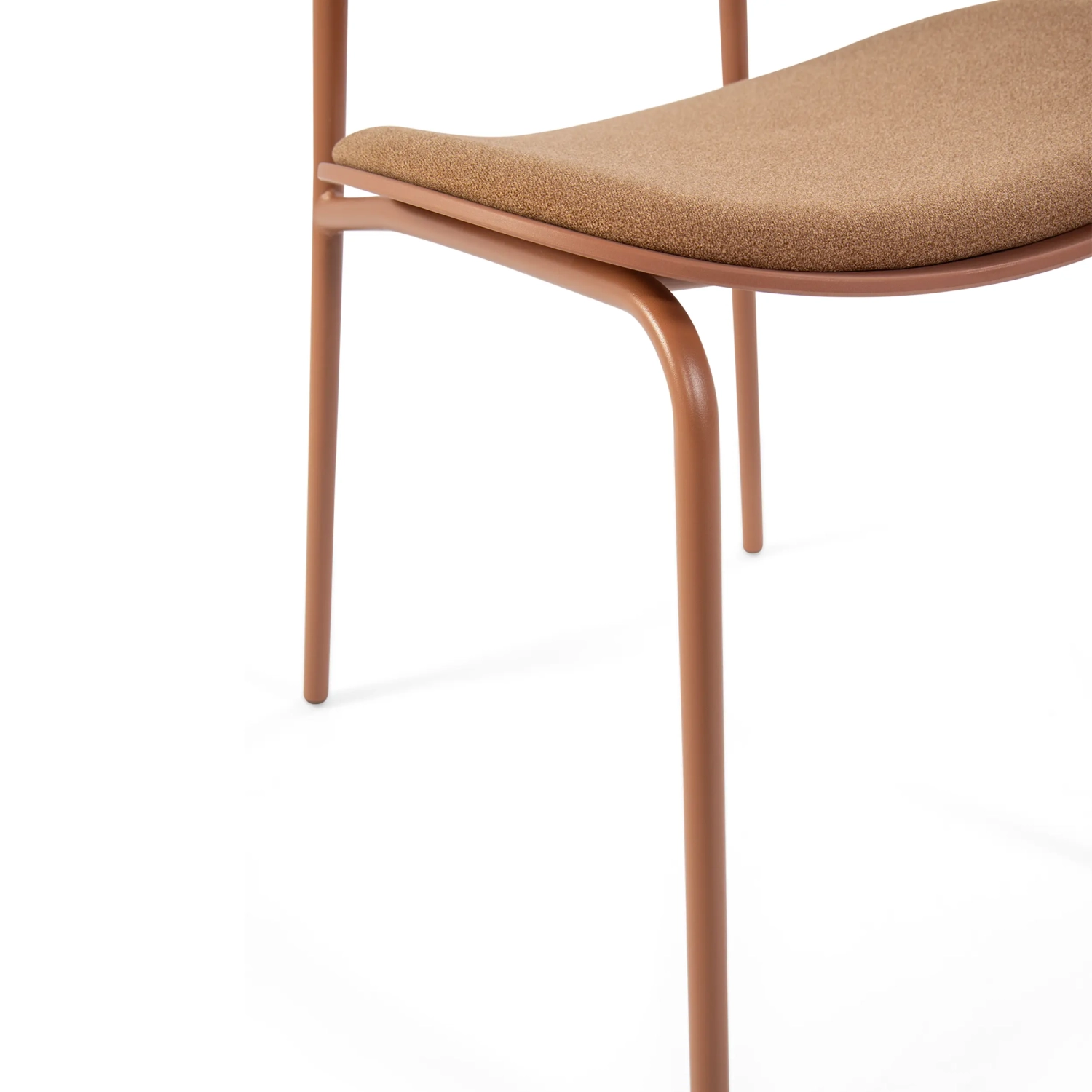 Cadeira de jantar ergonómica empilhável Carlotta | Cadeira estofada moderna