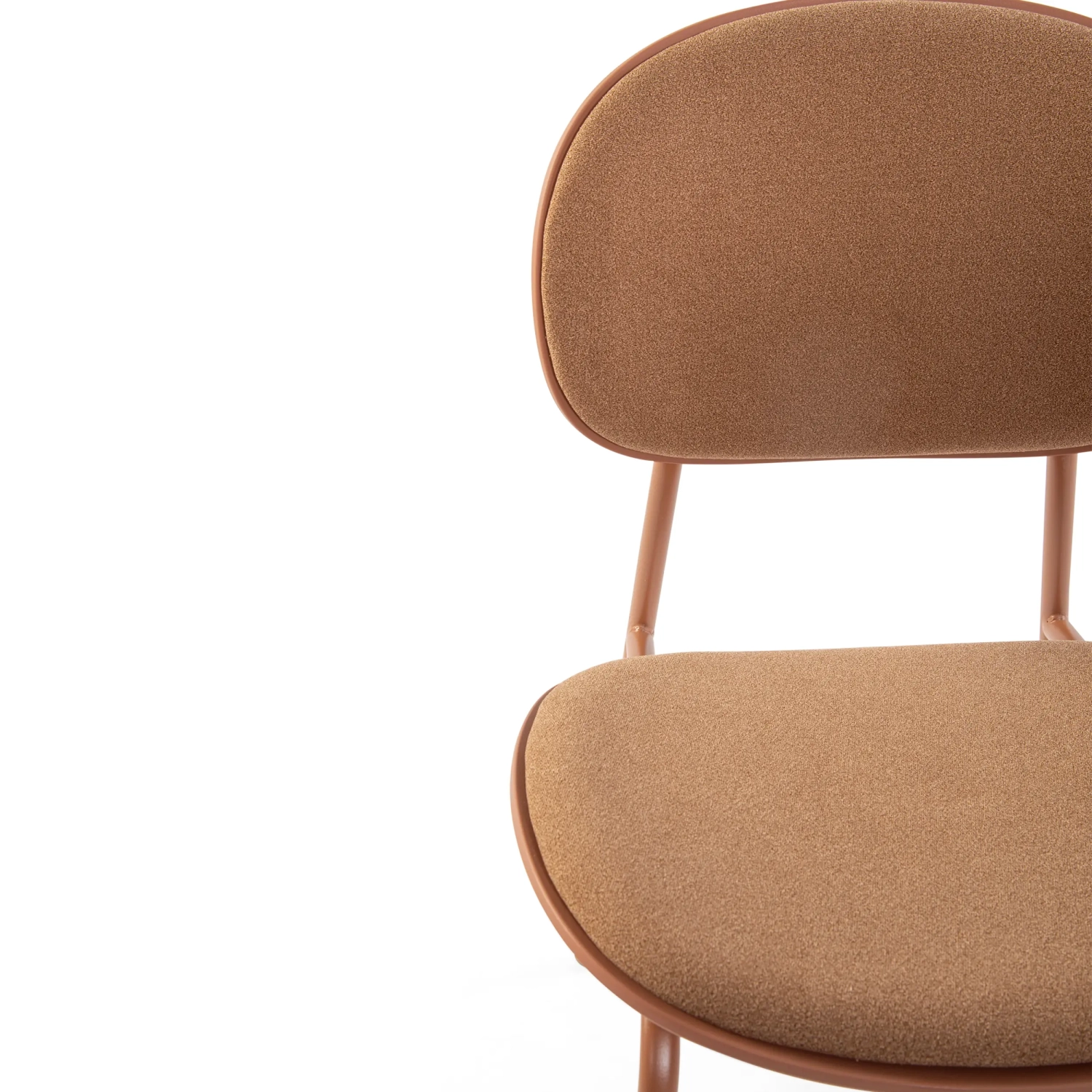 Silla de comedor ergonómica apilable Carlotta | Silla tapizada moderna