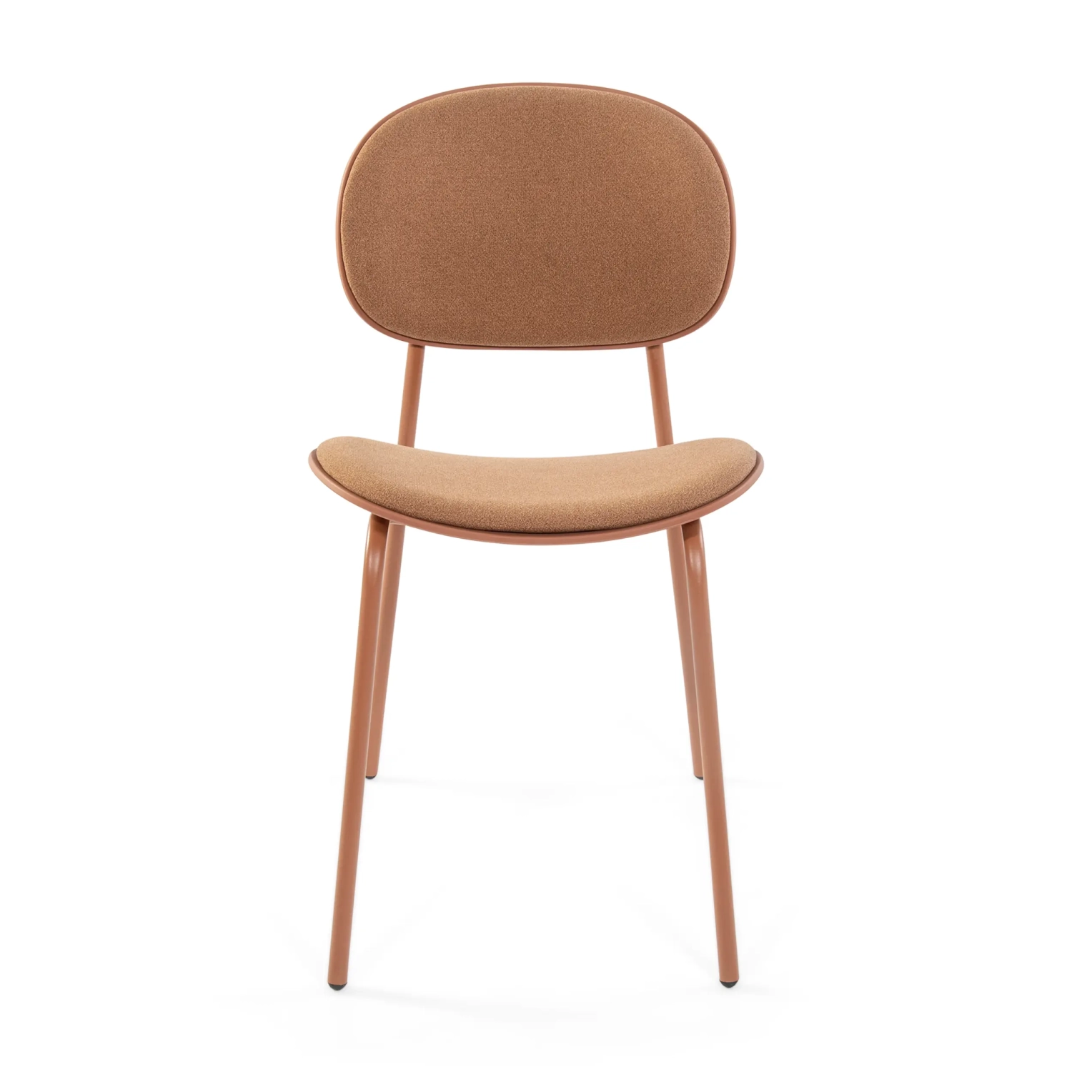 Cadeira de jantar ergonómica empilhável Carlotta | Cadeira estofada moderna