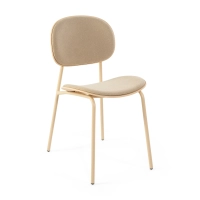 Chaise de salle à manger ergonomique et empilable Carlotta | Chaise rembourrée moderne