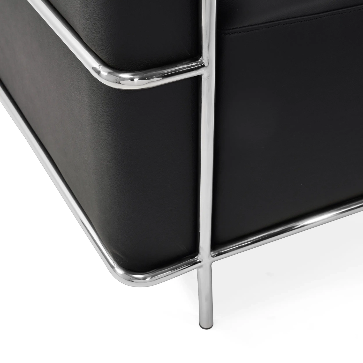 Torino fauteuil van Italiaans leer | Roestvrijstalen frame