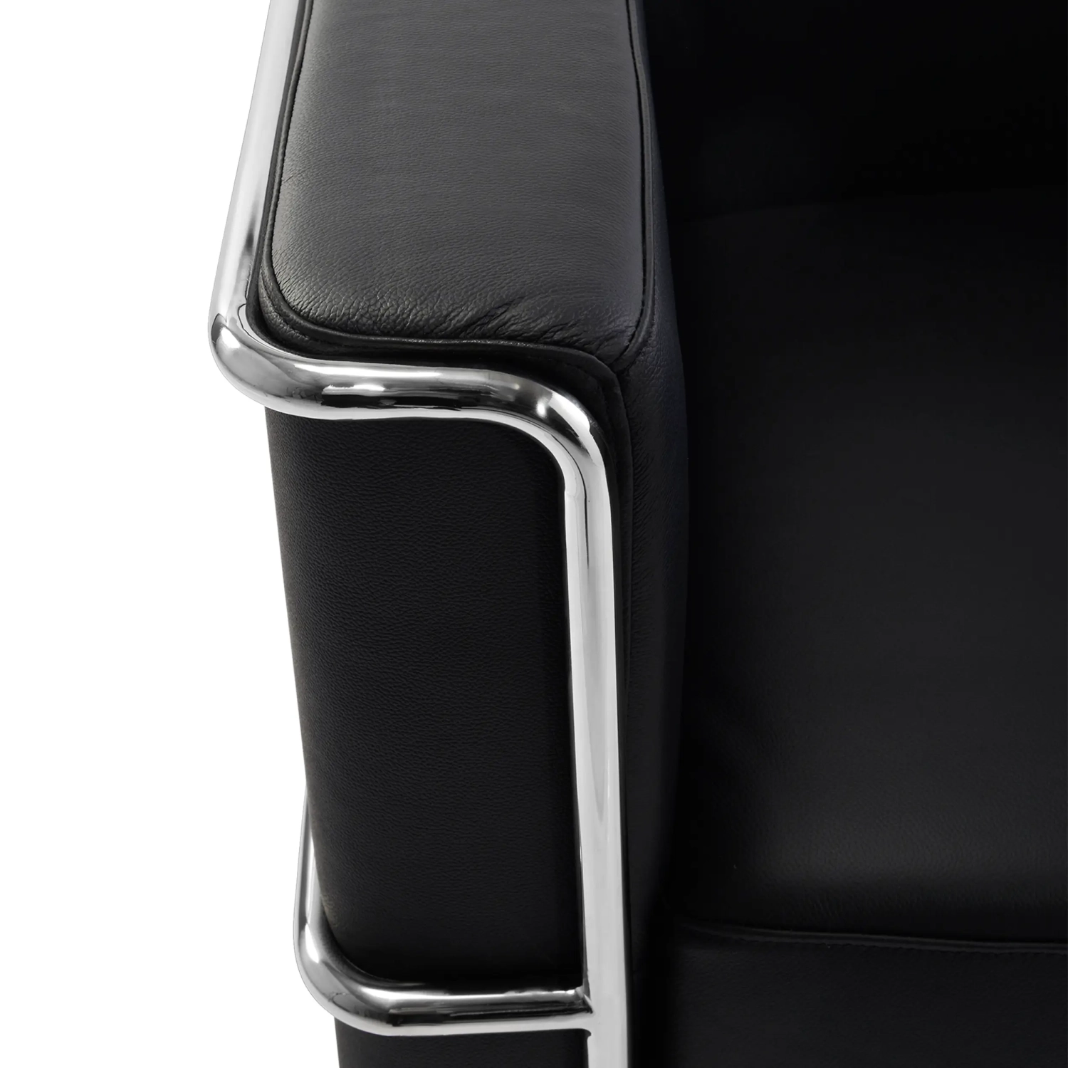 Torino fauteuil van Italiaans leer | Roestvrijstalen frame