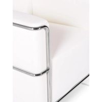 Fauteuil « Torino » en cuir italien | Structure en acier inoxydable